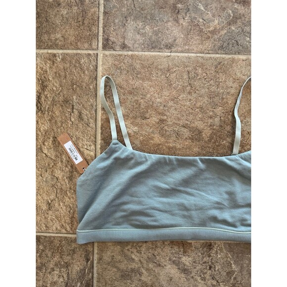 Skims Cotton Jersey Scoop Bralette Mineral Size Large - Picture 6 of 11